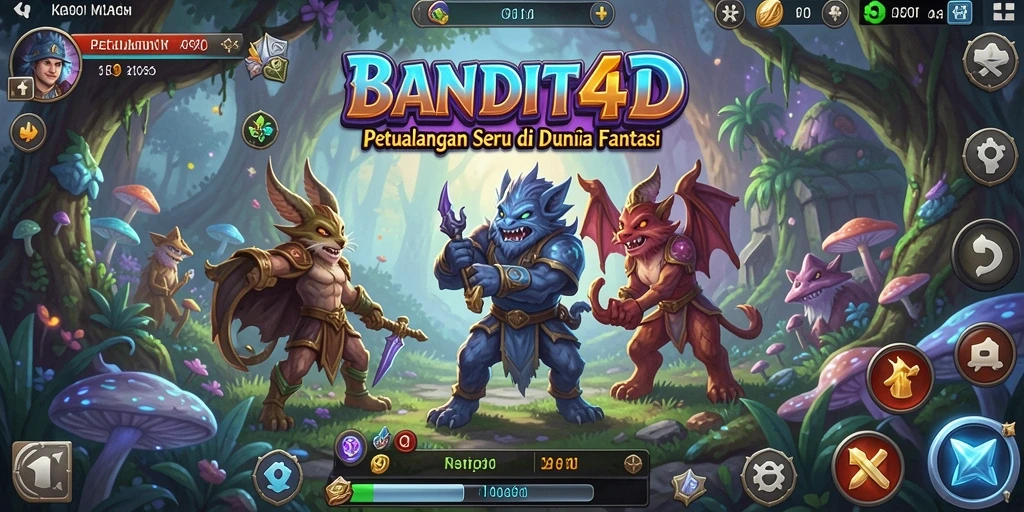 Screenshot utama BANDIT4D menampilkan aksi seru dalam gameplay petualangan.