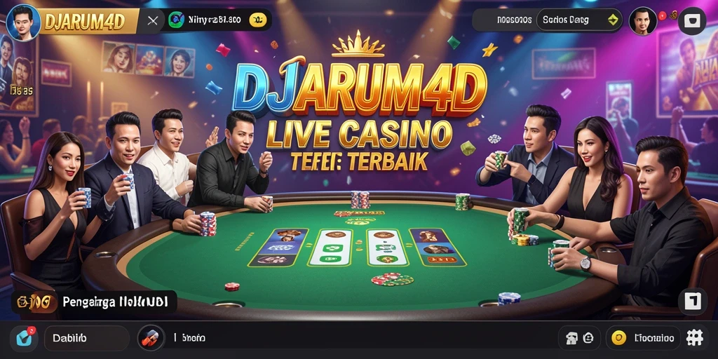 Screenshot DJARUM4D menunjukkan dealer live yang siap melayani pemain.