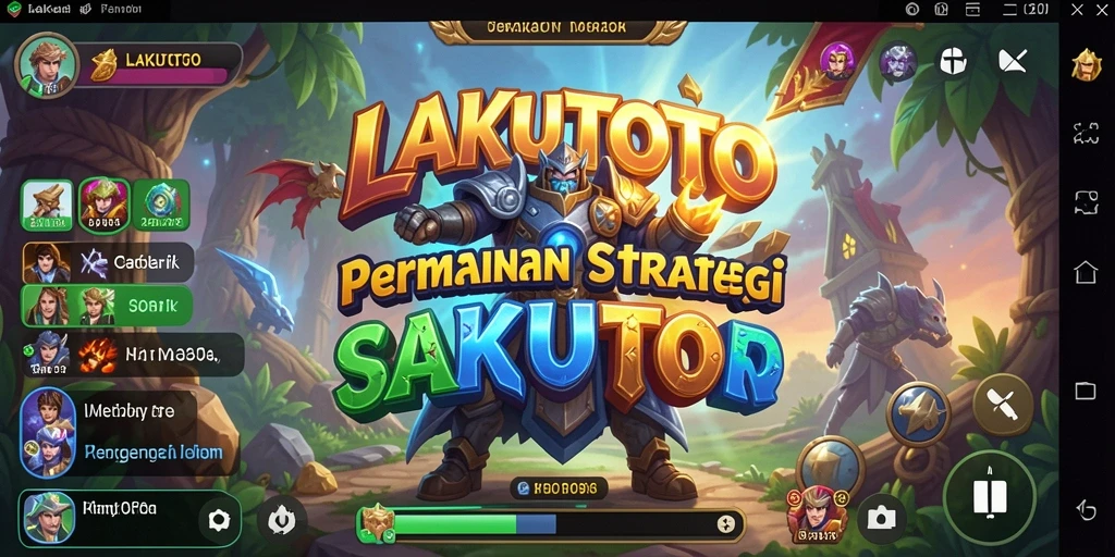 Screenshot gameplay LAKUTOTO yang menampilkan pertempuran strategi seru.