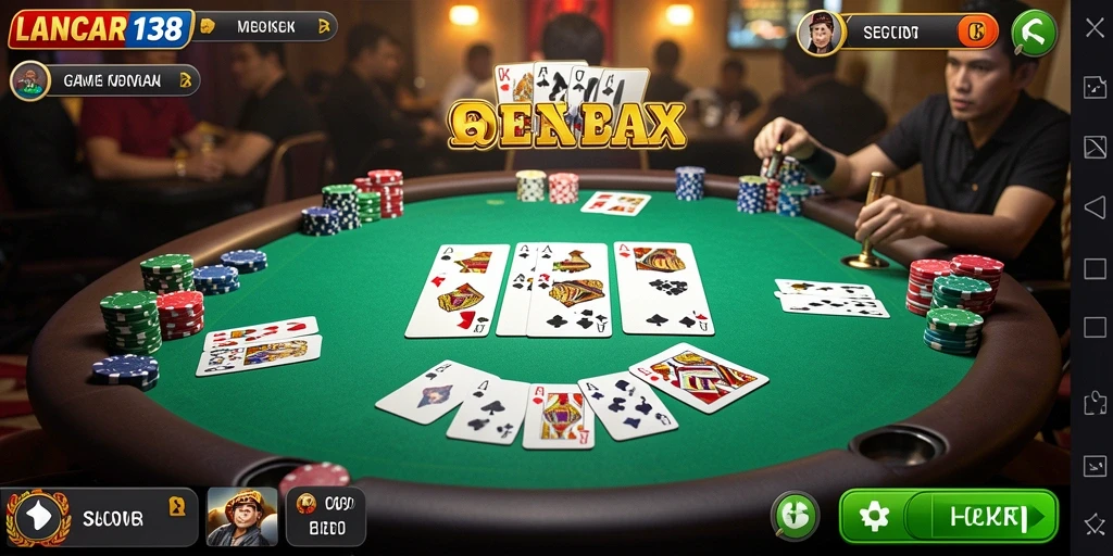 Tampilan permainan Poker yang menarik dan interaktif di LANCAR138.