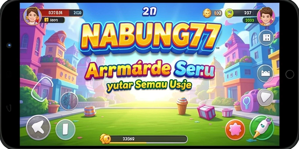 Tampilan gameplay seru dari NABUNG77 yang penuh warna.