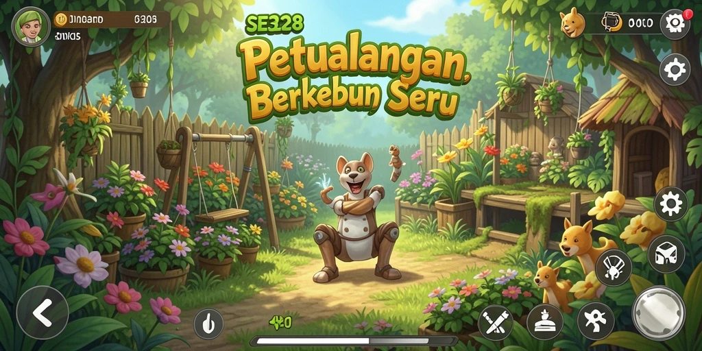 Screenshot utama SE328 menampilkan gameplay seru bertani.