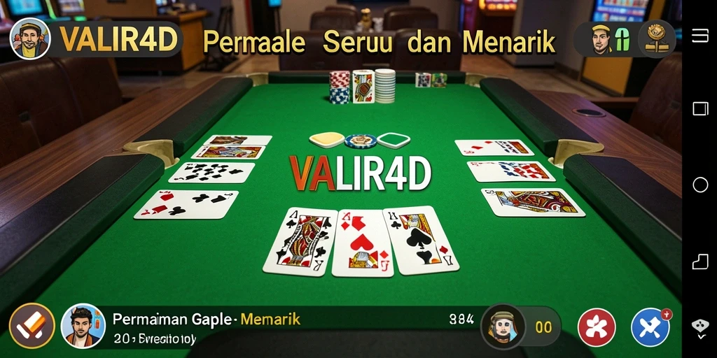 Screenshot gameplay VALIR4D menunjukkan keseruan bermain Gaple.