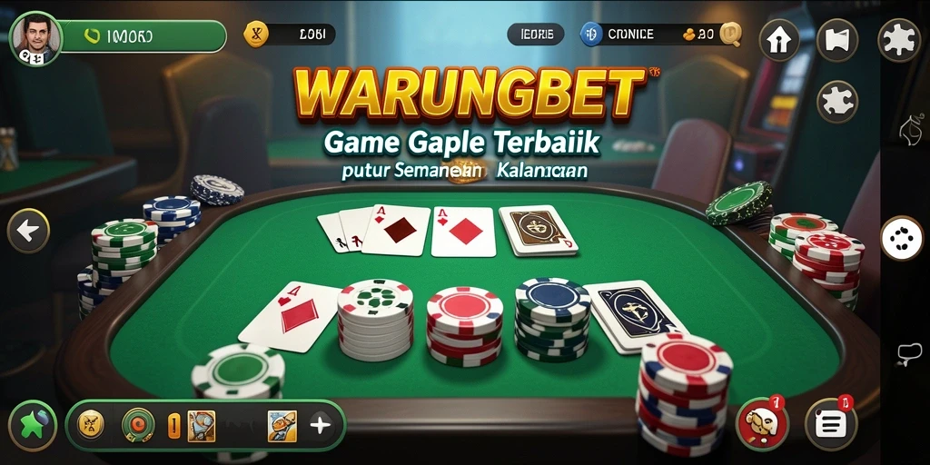 Screenshot gameplay seru dari WARUNGBET yang menunjukkan suasana bermain Gaple.